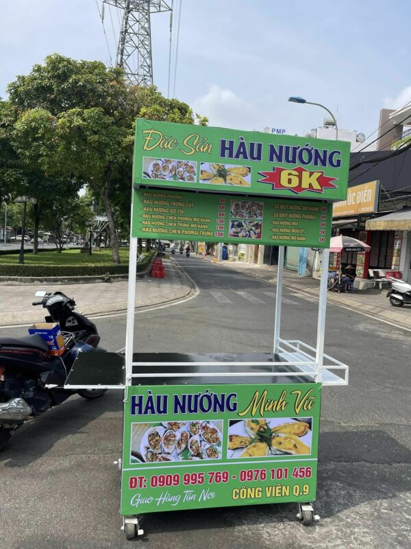 Xe đẩy bán Hàu Nướng